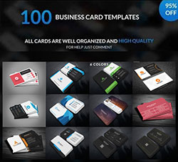 100个精美的商业名片模板：100 Massive Business Cards Bundle